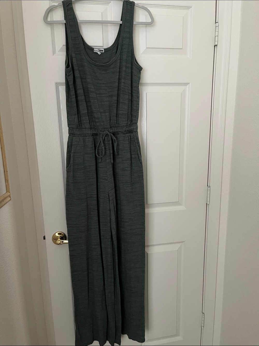 Fashion Nova Olive Green Sleeveless Jumpsuit